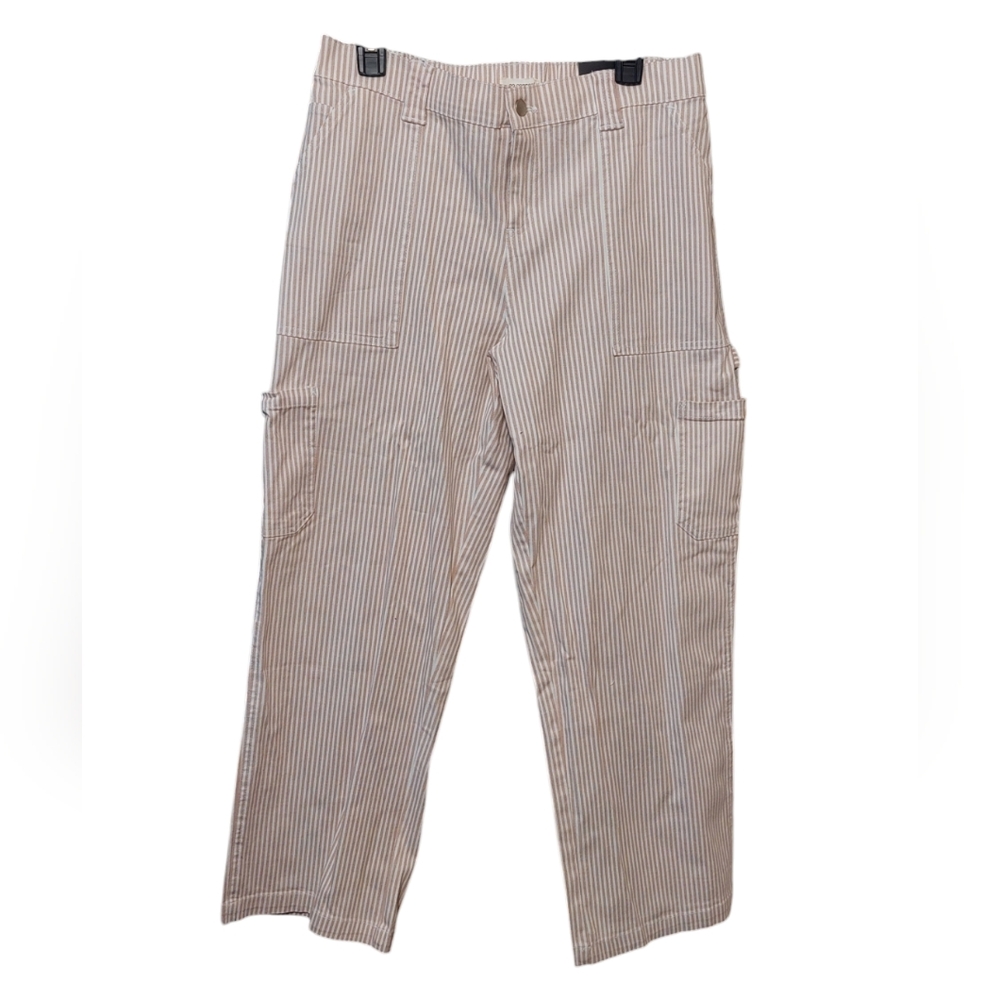 No Comment peach striped cargo pants Women's XL